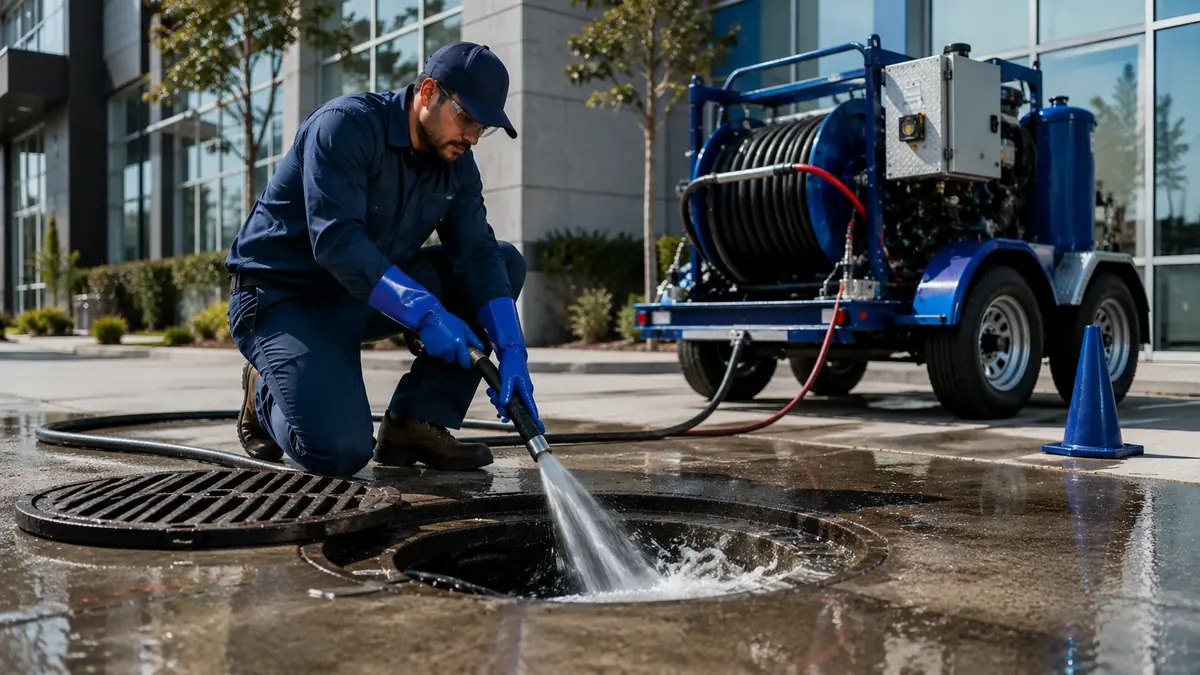 Commercial Hydro Jet Drain Cleaning in Newhall