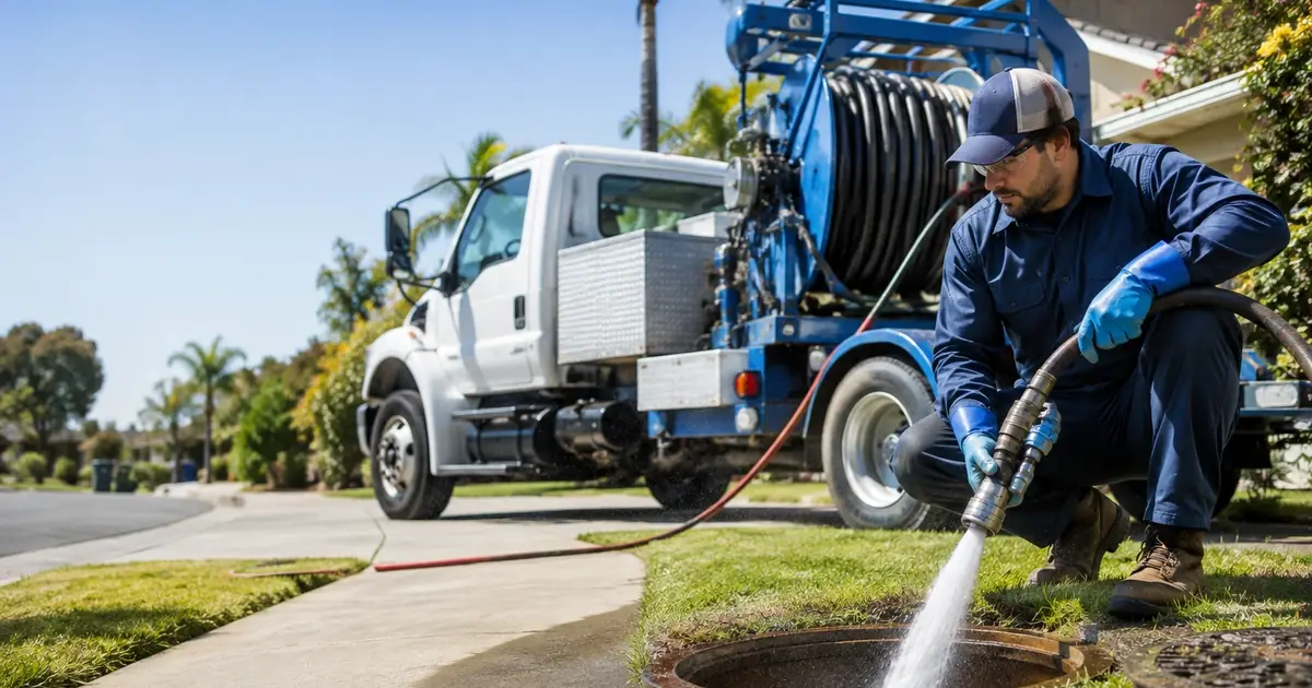 Hydro jet sewer cleaning Newhall